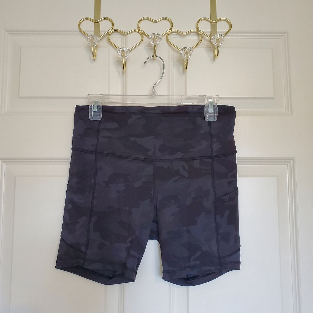 Lululemon Fast And Free High Rise Camo Short